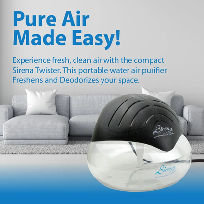 Sirena Twister Water Air Purifier with Aromatherapy & 7-Color LED